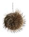 URSFUR Authentic Raccoon Keyring Fur Ball Pom Keychain Cell Phone Bag Charm Pendant Handbag Tassel Key Chain Ring Accessory Toy Natural Color