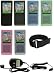 PCMICROSTORE Brand Samsung T10 YP-T10 4GB Premium Silicone Skin Case Cover with Adjustable Sports Armband - Bundled with 12v Rapid Premium Car Charger and Home Travel Wall AC Adapter Charger - 6 Colors Choices