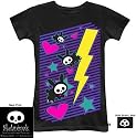 Skelanimals BOLT BUNNIES Juniors Black Tee T-Shirt