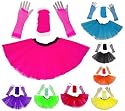 3 Layer Tutu Set, Leg Warmer & Fishnet Gloves 8 Colours fits Size 8 To 16