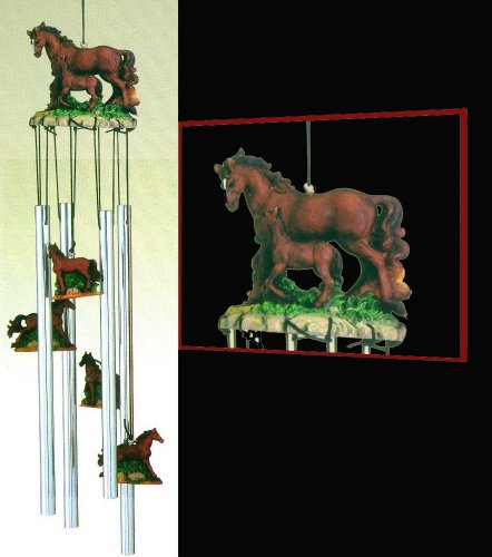 Horses & Colts Colorful 4 Musical Note 3D Sculptured Resin Top Hanging Porch Garden Decoration Decor Wind Chime 24 inches Horses & Colts Colorful 4 Musical Note 3D Sculptured Resin Top Hanging Porch Garden Decoration Decor Wind Chime 24 inches