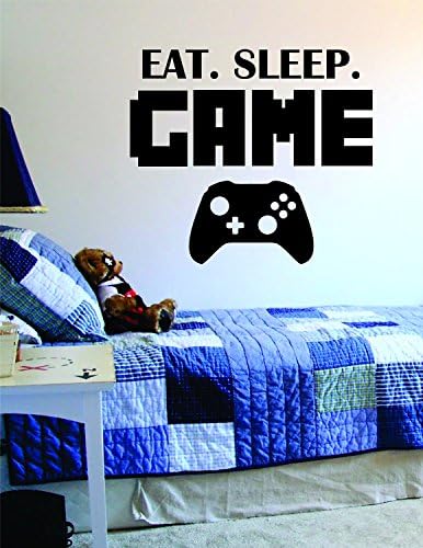 Leemall Eat Sleep Game Version Wall Decal Sticker Wall Vinyl Art Design for Living Room Bedroom