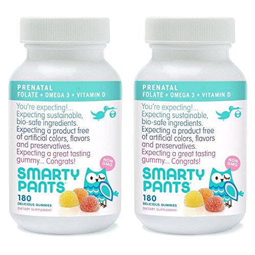 SmartyPants PreNatal Complete Gummy Vitamins: Multivitamin - 180 count (2 Pack)