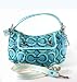 NEW AUTHENTIC COACH POPPY 3D SIGNATURE GROOVY SHOULDER BAG (Blue/Silver)