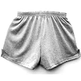 Flirty Diva Tees Woman's FITNESS WORKOUT  SHORTS-Grey