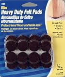 Waxman 4728595N 3/4-Inch Self-Stick Round Felt Pads, Brown
