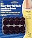 Waxman 4728595N 3/4-Inch Self-Stick Round Felt Pads, Brown