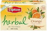Lipton Herbal Tea, Orange, Tea Bags, 20-Count Boxes (Pack of 12)