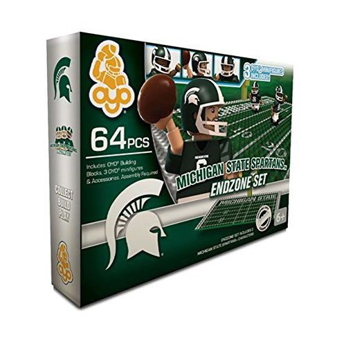 Michigan State Spartans Endzone Set for Building Blocks