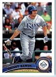 2011 Topps Baseball Card # 466 Johnny Damon - Tampa Bay Rays - MLB Trading Card (Series 2) in a Protective Screwdown Case