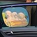 Big Ant Car Sun Shade for Side Window Lovely Dogs Design - Baby Car Sunshade Protector Sunlight & Glare Protection - UV Blocker - Sun Protection For Car, Baby and Kids (2 Pack)