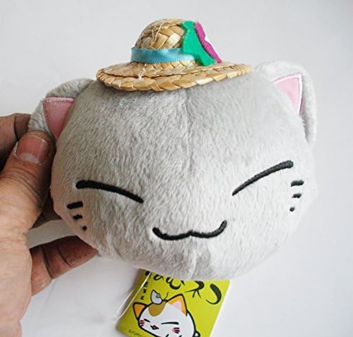 5" Cute Nemuneko Cat Kitty Fuzzy Plush Doll With Hat ~Gray~