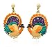 cocojewelry Turkey Dangle Charm Post Stud Earrings Thanksgiving Jewelry