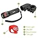 Bike Light iKross Bright LED Bicycle Head Flash Light powered by 3 AAA Batteries with Tail light