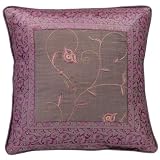 April Cornell Decadent Victorian 16-Inch Square Pillow, Vintage Night Purple