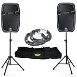 2 JBL EON 510 Powered PA DJ Speakers Bundle