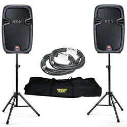 2 JBL EON 510 Powered PA DJ Speakers Bundle
