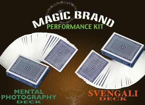 Magic Brand Performance Kit - Mental Photography &amp; Svengali Decks--Blue Back