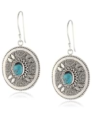 Sterling Silver Balinese 8x6 Oval (2.40 cttw) Dangle Earrings