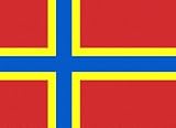 Orkney Flag Clear Acrylic Keyring 2.75 inches x 2 inches