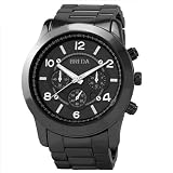 Breda Womens 2308-Gunmetal "Jordan" Oversized Boyfriend Gunmetal Watch