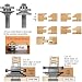 91-502, 1/2 Shank Matched Rail & Stile Router Bit Set, Standard Profile With FREE Set-up Block