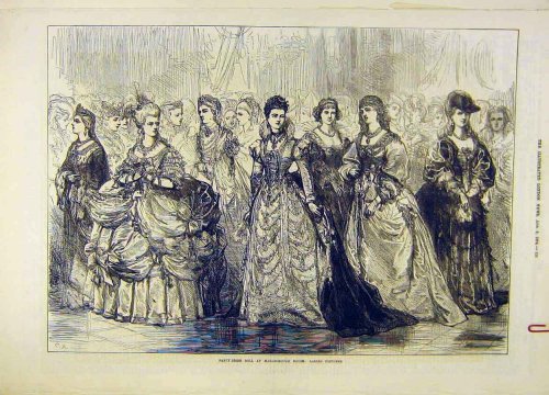 1874 FANCY-DRESS BALL MARLBOROUGH HOUSE COSTUMES PRINT