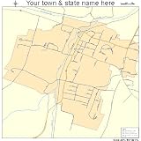 Street & Road Map of Broadway, Virginia VA - Printed poster size wall atlas of your home town