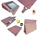 iGadgitz ‘Portfolio Slimline’ Pink PU Leather Case Cover for Apple iPad 2. With Unique Lens Protection System and Smart Cover Sleep Function + Screen Protector