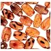 Printed Wood Beads, 6x10mm Oval, 60pc Pkg