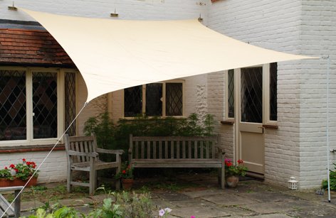Idirectmart Square Sun Shade Sail 11 Feet 5 Inches - Sand Color