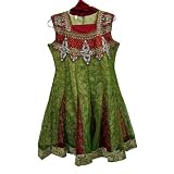 Kids Dress- Churidar Kurta Embroidered Bollywood Fashion Dress 3pc Set