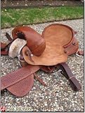Bronc Saddle Dark Tan With Basket Weave Tooling