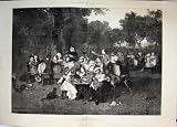 1881 A Village Holiday Fun Day Out For Family Dog Print