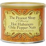 The Peanut Shop of Williamsburg Hot Habanero Chile Pepper Nuts, 10.5-Ounce Tin