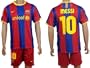 BARCELONA F.C. - 2010/2011 Home Soccer Jersey and Shorts - REPLICA - MESSI 10. Size Medium