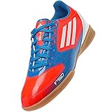 adidas F5 IN Soccer Cleat (Little Kid/Big Kid),Infrared/Running White/Bright Blue,6 M US Big Kid