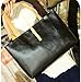 Lemonc Fashion Women's Hobo Bag PU Leather Handbag Shoulder Bag (black)
