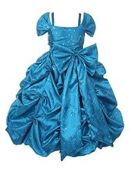 Girls Satin/Tulle Ankle Length Off the Shoulder Pleated  Dress