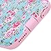 iPhone 6S Case, iPhone 6 Case, Style4U Printed Design Slim Fit Hybrid Armor Case for Apple iPhone 6S / 6 with 1 Stylus and 1 HD Clear Screen Protector [Flower Pink]