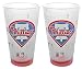 Philadelphia Phillies Frosted Pint Glass (16-Ounce, Set of 2)