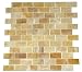 Honey Onyx 1x2 Brick Pattern Polished Mosaics Meshed on 12" X 12" Tile for Backsplash, Shower Walls, Bathroom Floors - Orders Over 5 Sheets gets Free Shipping
