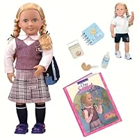 Our Generation New Doll with Book - Hally/One Smart Cookie