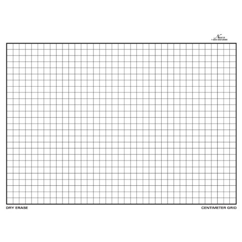 Nasco TB22064T Dry-Erase Board, Centimeter Grid, Double-Sided, 11-1/2 x 15-1/2