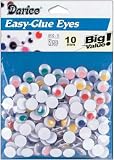 Glue-On Wiggle Eyes 10Mm 152/Pkg-Multi