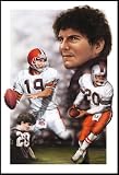 Cleveland Browns - Bernie Kosar Painting - Wood Mounted Poster Print