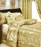 7pc Queen Size Taupe Jacquard Comforter Bed in a Bag Set