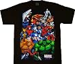 Marvel Superheroes Squad Black T-shirt Tee