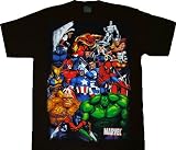  : Marvel Superheroes Squad Black T-shirt Tee