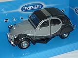 Produkt-Bild: CITROEN 2CV 2 CV 6 CHARLESTON SCHWARZ GRAU ENTE 1/24 WELLY MODELLAUTO MODELL AUTO